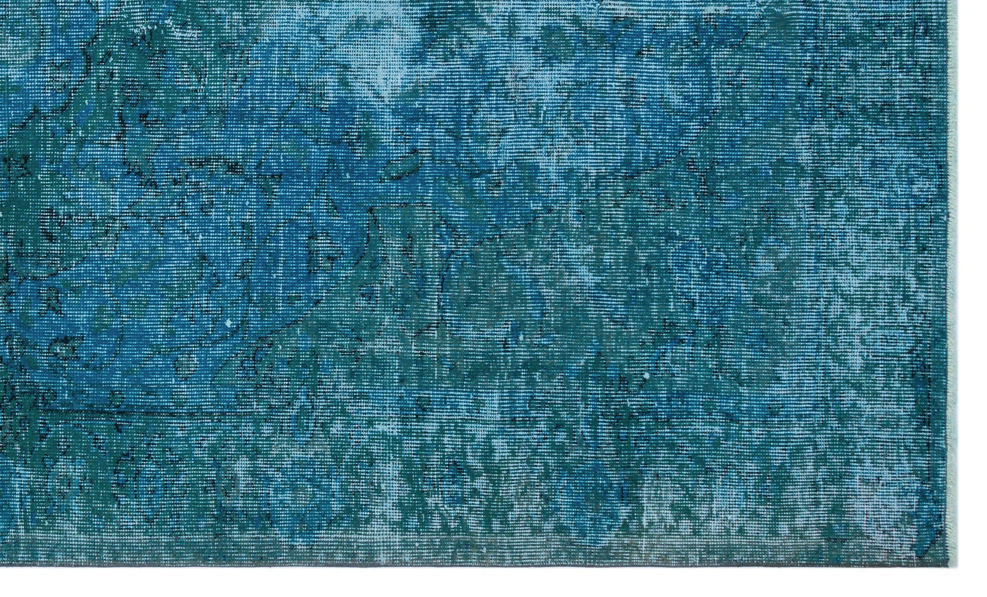 Atina Turquoise Vintage Wool Handmade Area Rug 5'0" x 8'5"
