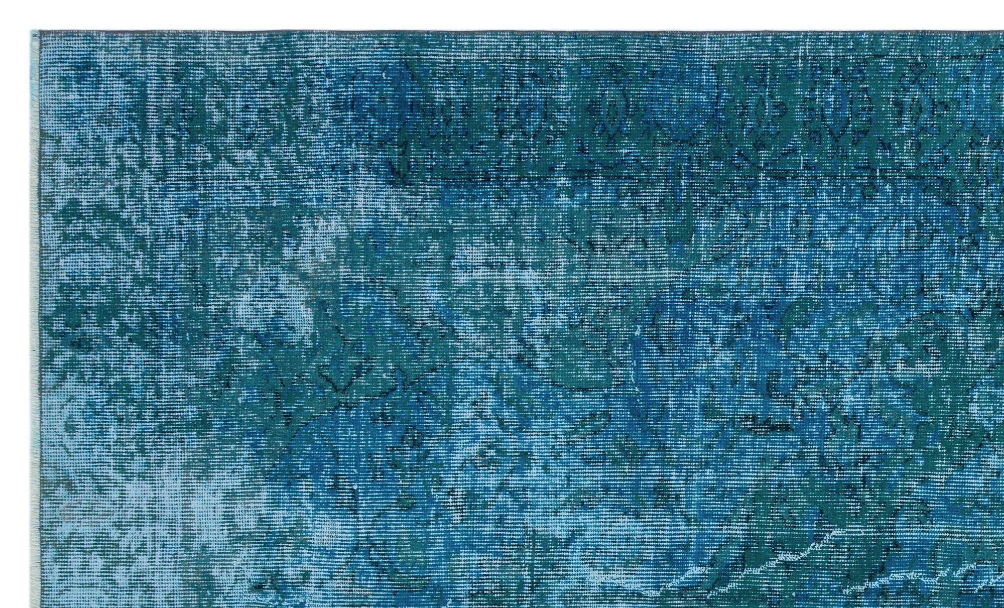 Atina Turquoise Vintage Wool Handmade Area Rug 5'0" x 8'5"