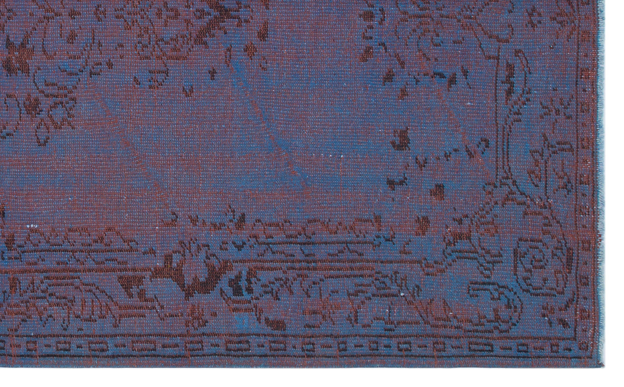 Atina Blue Vintage Wool Handmade Area Rug 5'0" x 8'2"