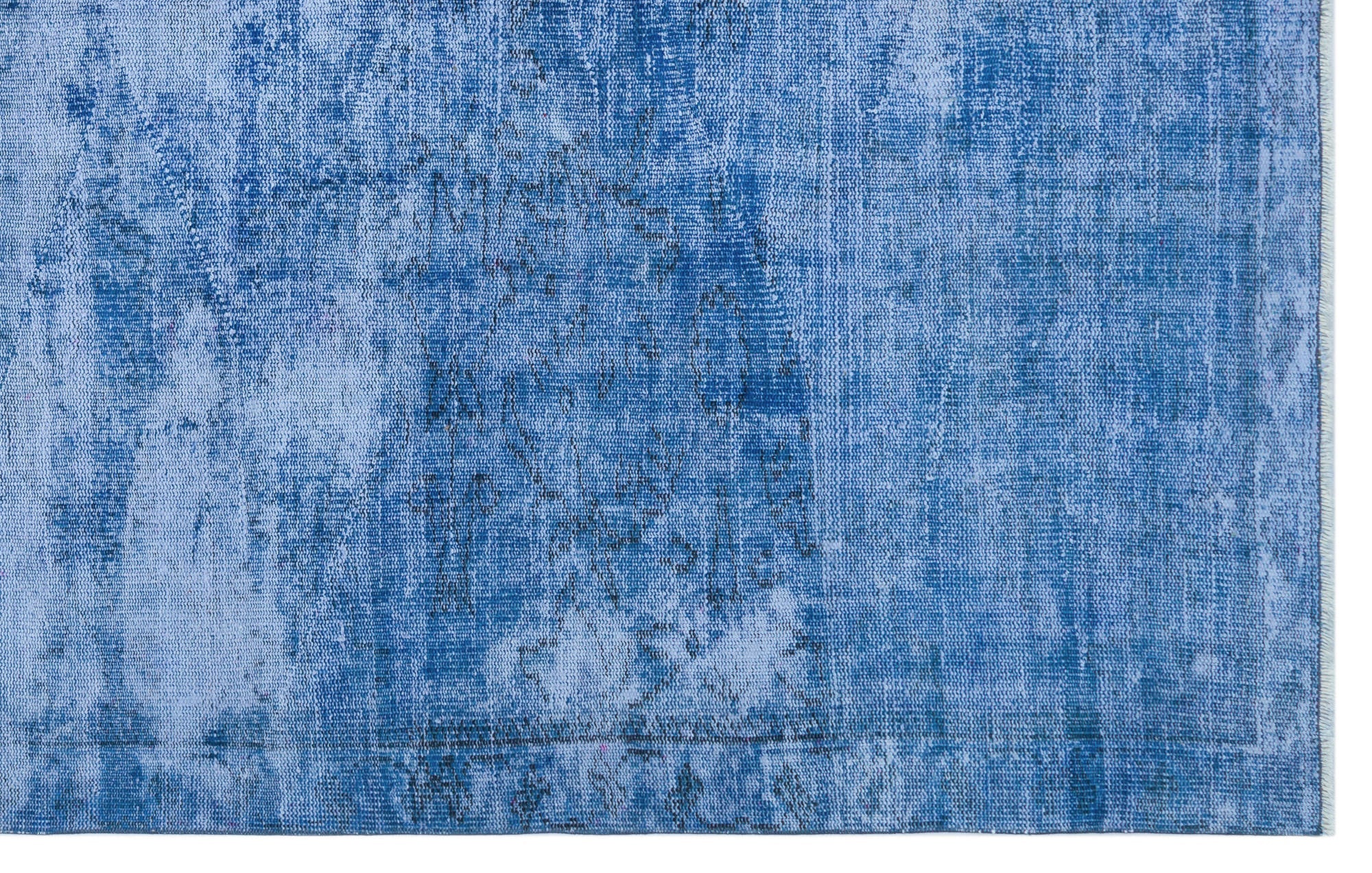 Atina Blue Vintage Wool Handmade Area Rug 5'10" x 9'1"