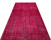 Atina Pink Vintage Wool Handmade Area Rug 4'6" x 9'5"