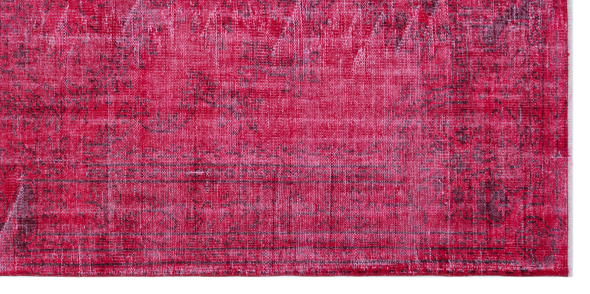 Atina Pink Vintage Wool Handmade Area Rug 4'6" x 9'5"