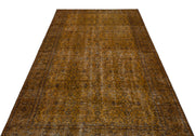 Atina Brown Vintage Wool Handmade Area Rug 5'2" x 8'6"