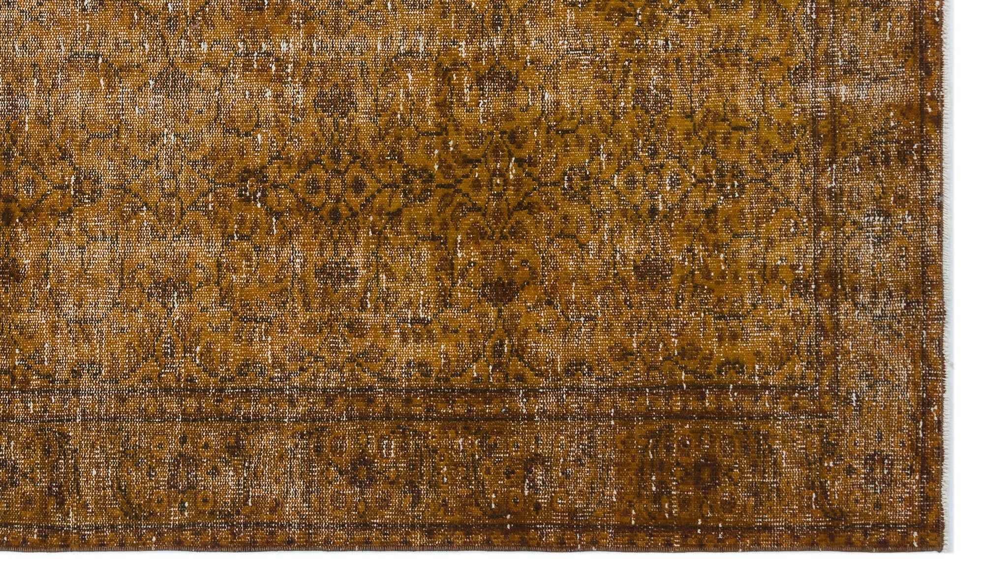 Atina Brown Vintage Wool Handmade Area Rug 5'2" x 8'6"