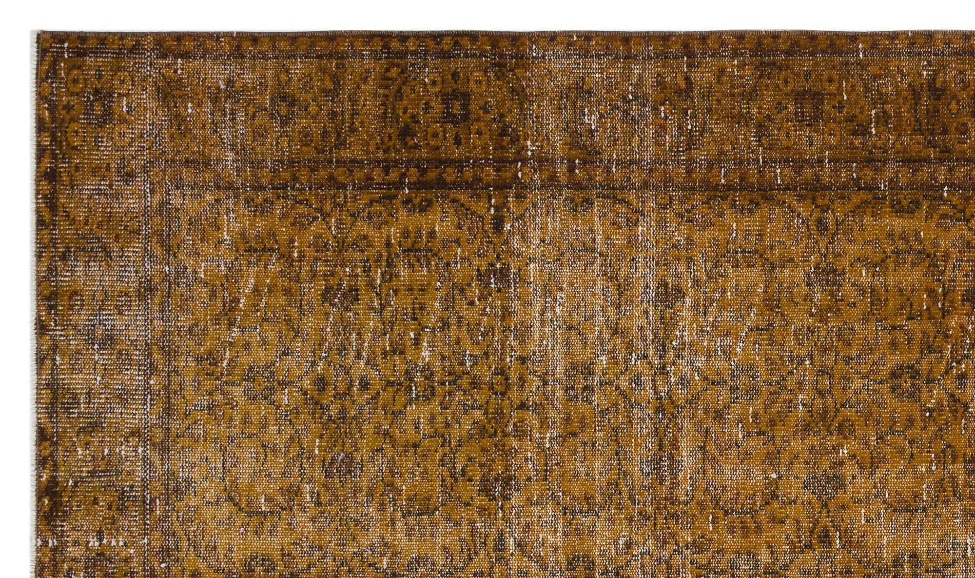 Atina Brown Vintage Wool Handmade Area Rug 5'2" x 8'6"