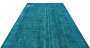 Atina Turquoise Vintage Wool Handmade Area Rug 6'10" x 9'10"