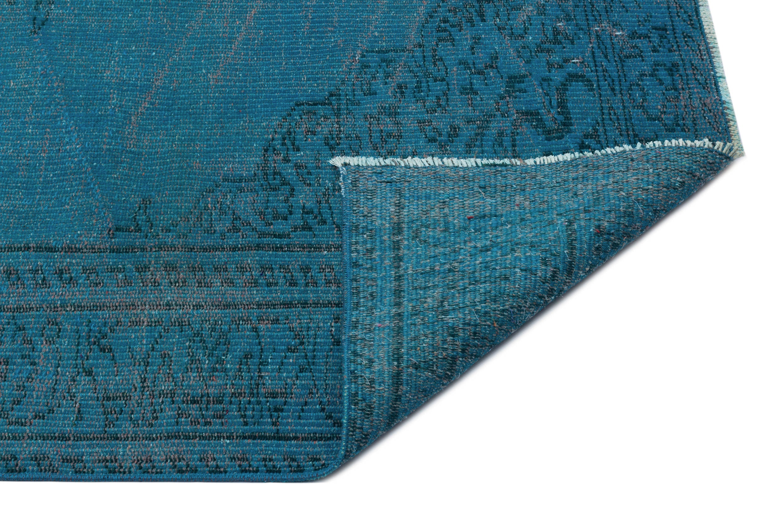 Atina Turquoise Vintage Wool Handmade Area Rug 5'8" x 8'8"