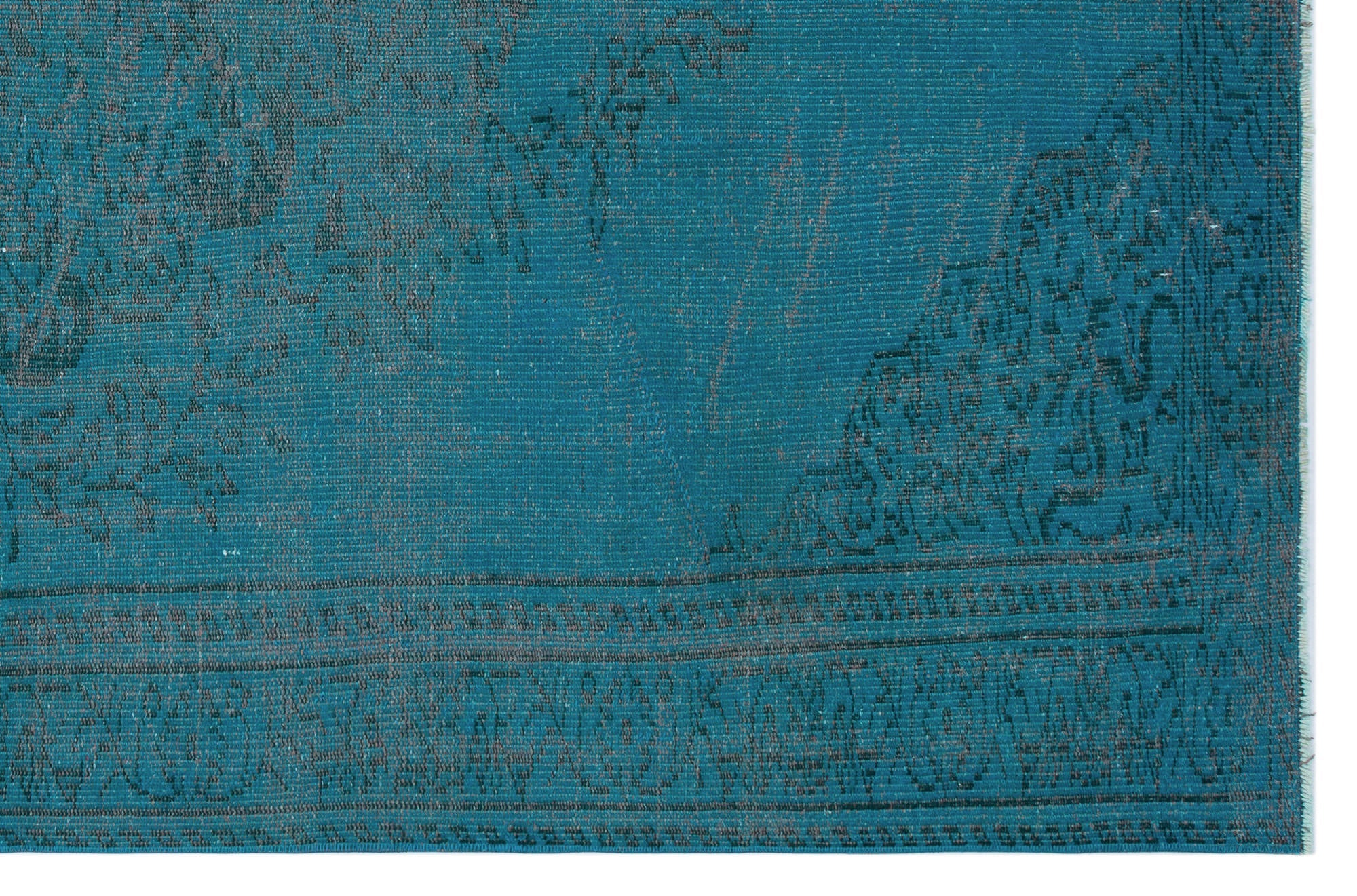 Atina Turquoise Vintage Wool Handmade Area Rug 5'8" x 8'8"