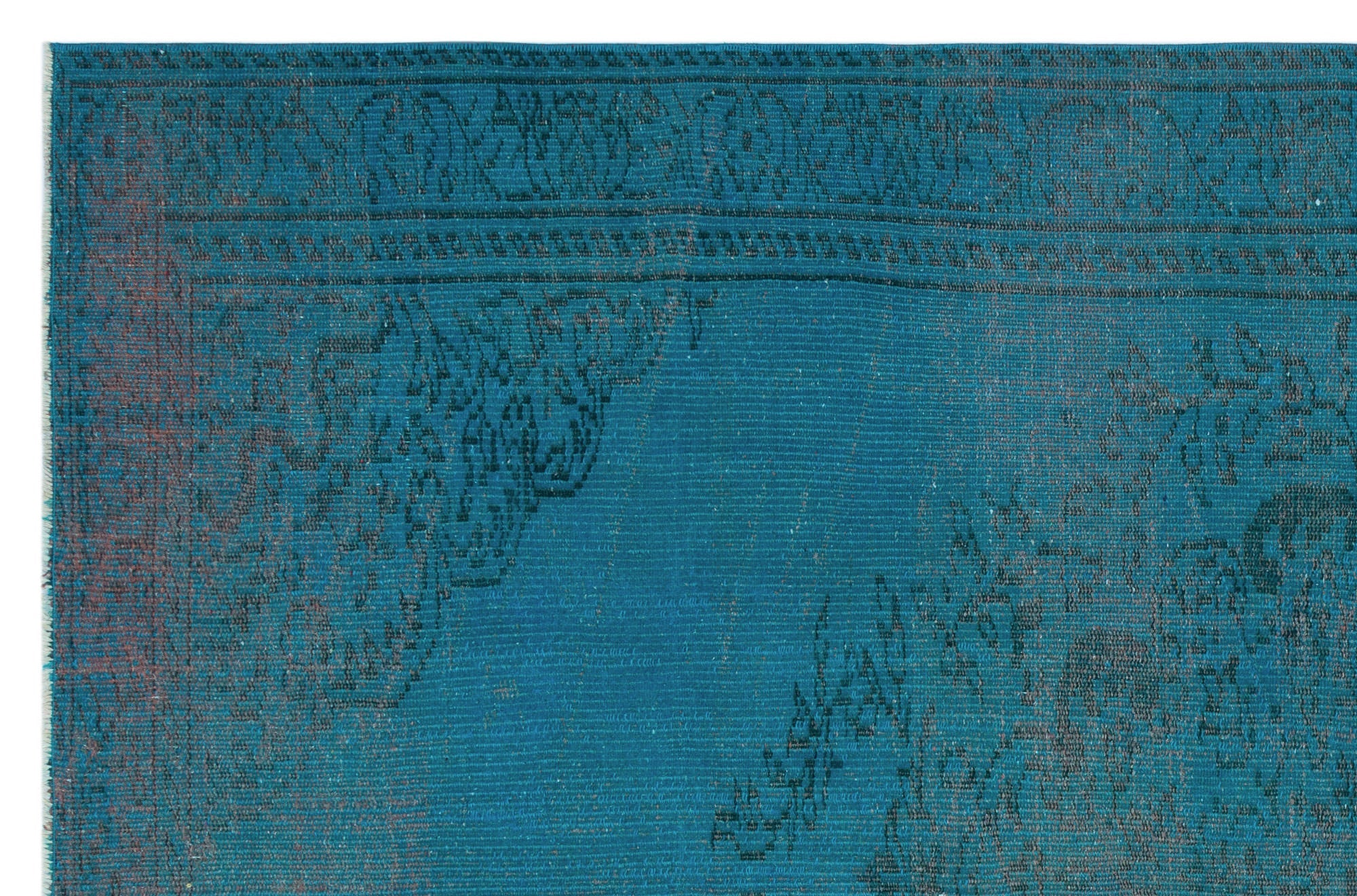 Atina Turquoise Vintage Wool Handmade Area Rug 5'8" x 8'8"