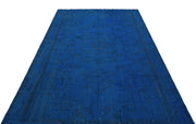 Atina Blue Vintage Wool Handmade Area Rug 5'8" x 8'11"