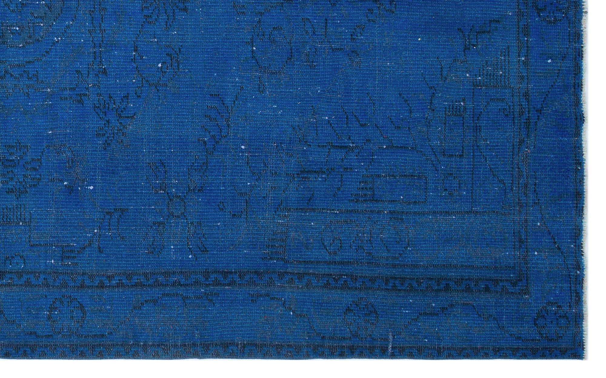 Atina Blue Vintage Wool Handmade Area Rug 5'8" x 8'11"