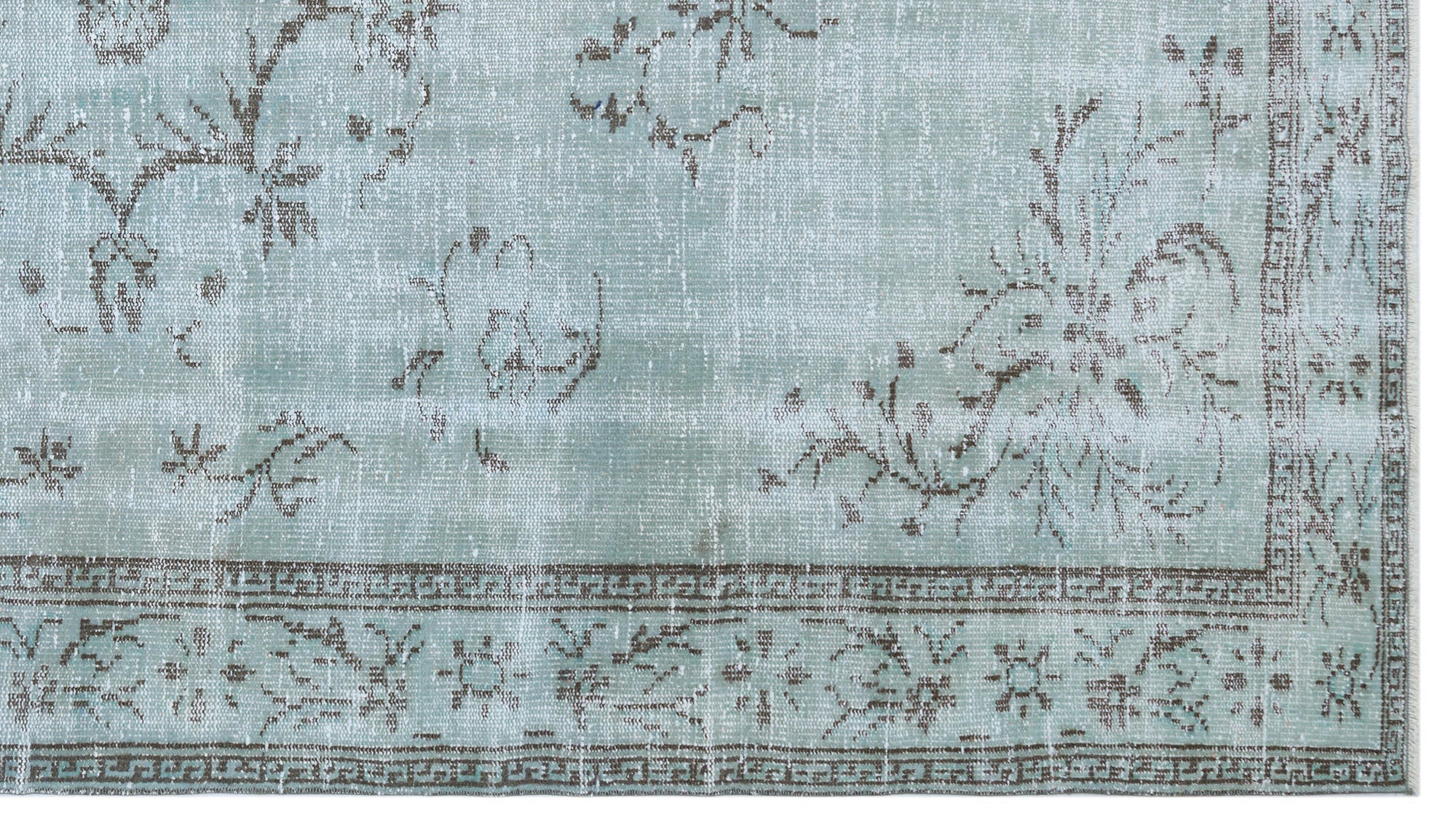 Atina Blue Vintage Wool Handmade Area Rug 5'9" x 10'2"