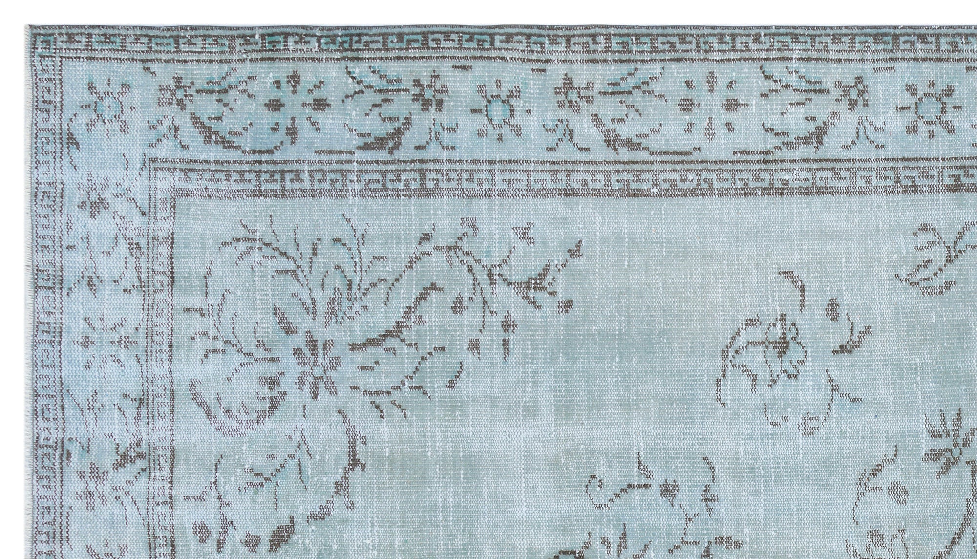 Atina Blue Vintage Wool Handmade Area Rug 5'9" x 10'2"