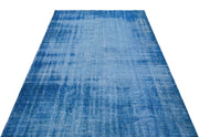 Vintage Wool Rug - Handmade Blue Wool Carpet 4'11" x 7'11" Area Rug