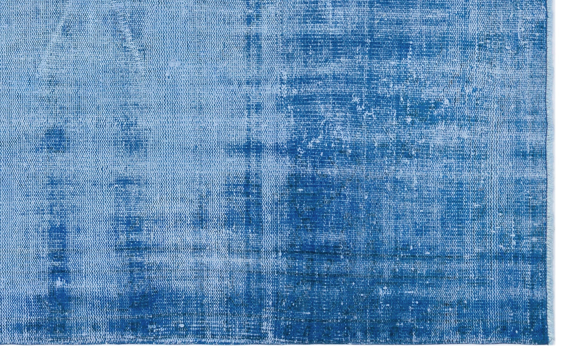 Vintage Wool Rug - Handmade Blue Wool Carpet 4'11" x 7'11" Area Rug