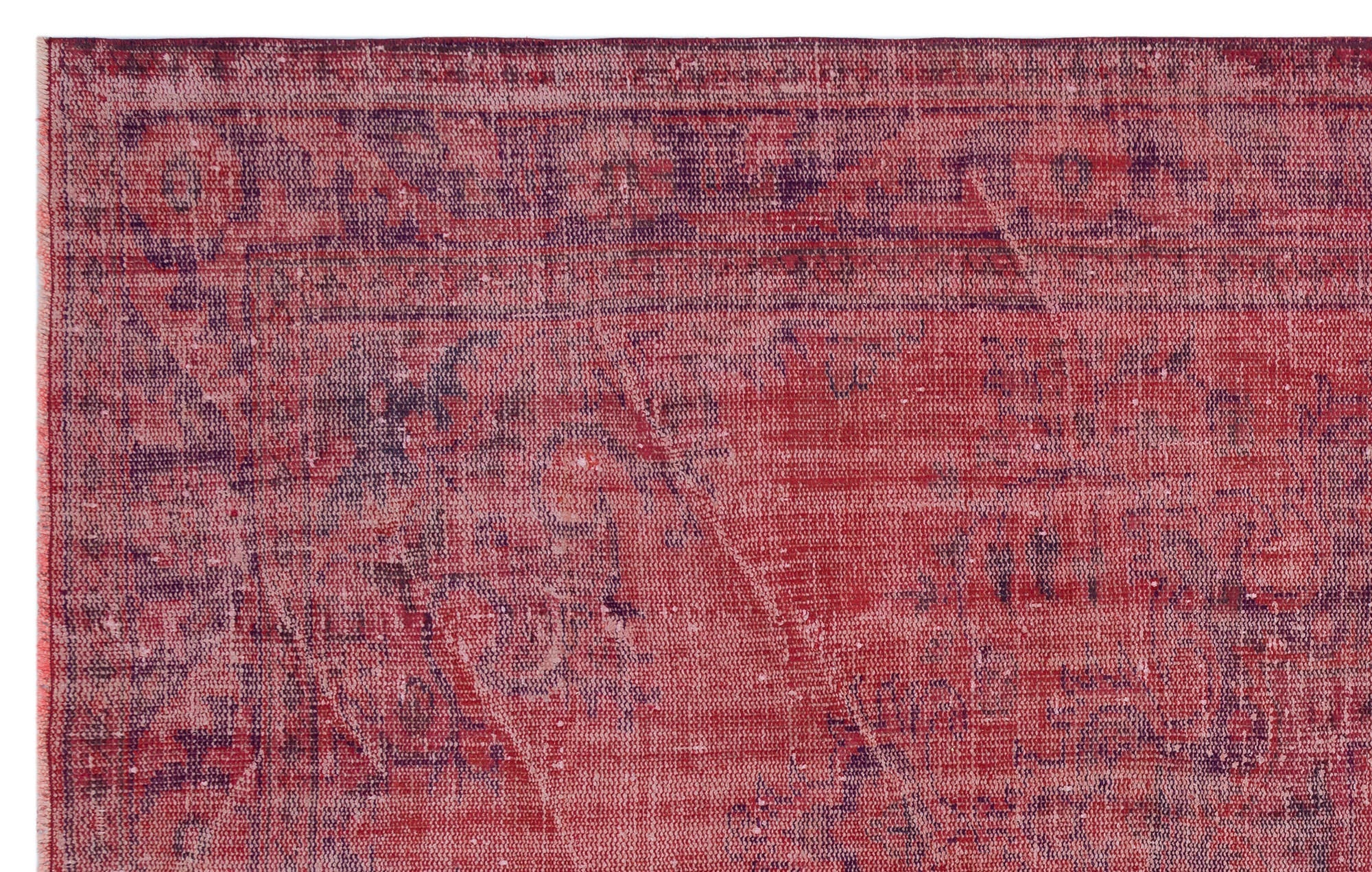 Atina Red Vintage Wool Handmade Area Rug 5'9" x 10'0"