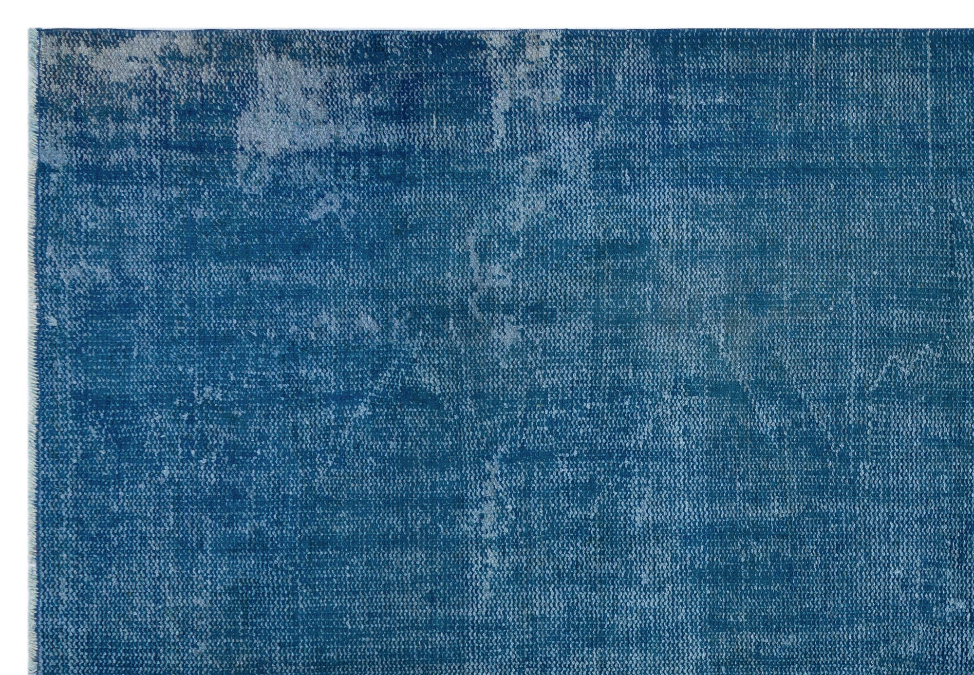 Atina Blue Vintage Wool Handmade Area Rug 6'0" x 8'9"