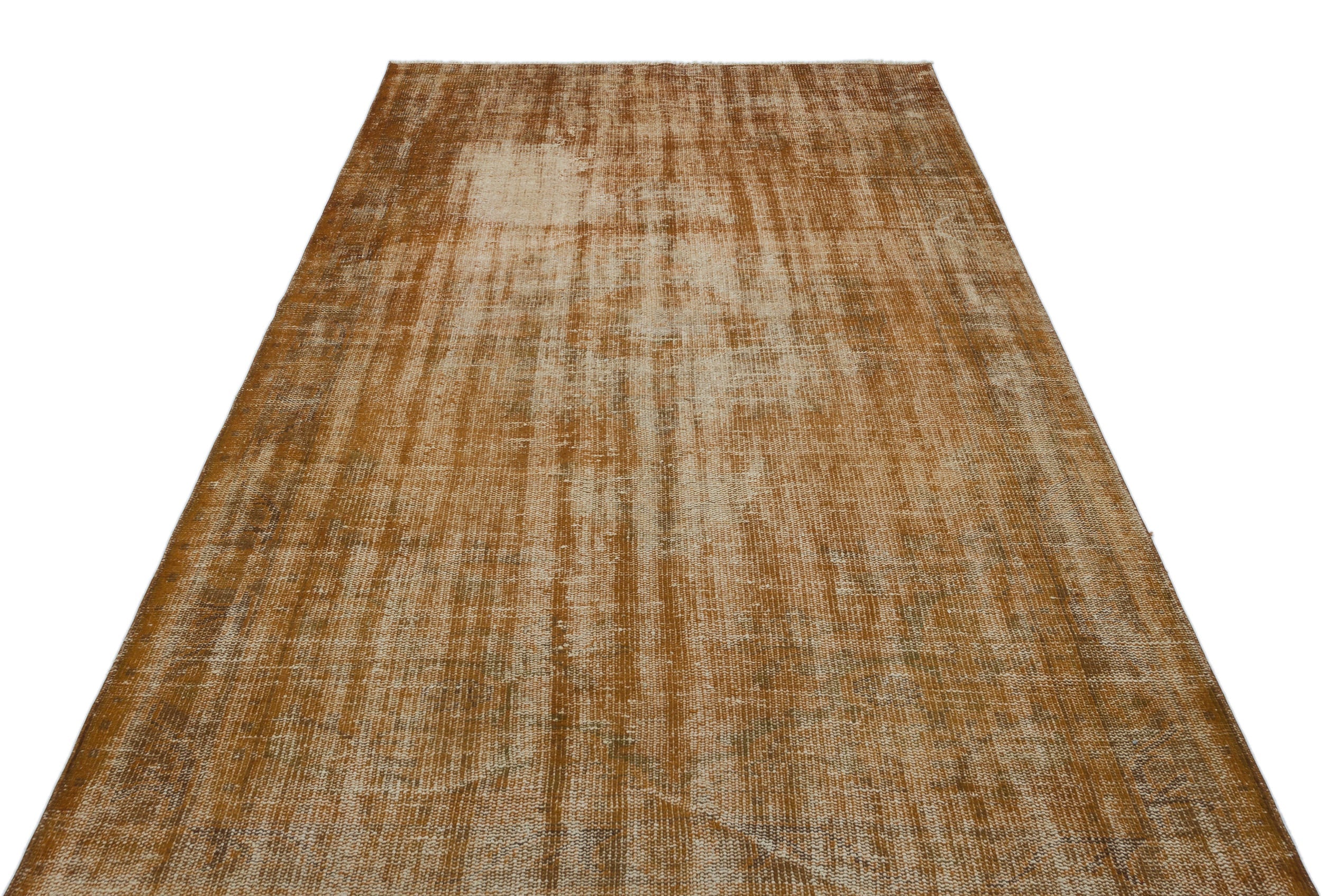 Atina Brown Vintage Wool Handmade Area Rug 4'9" x 9'2"