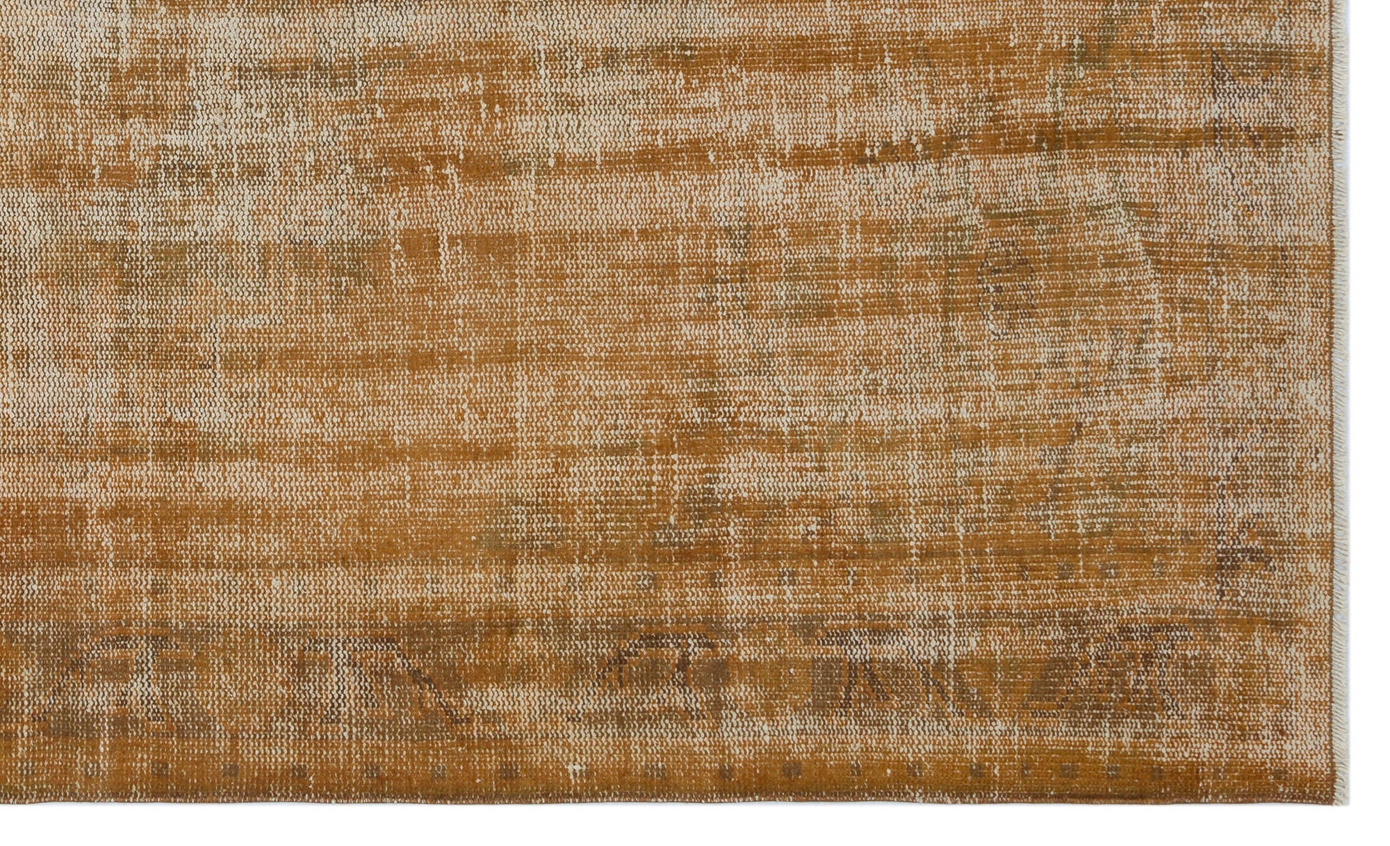 Atina Brown Vintage Wool Handmade Area Rug 4'9" x 9'2"