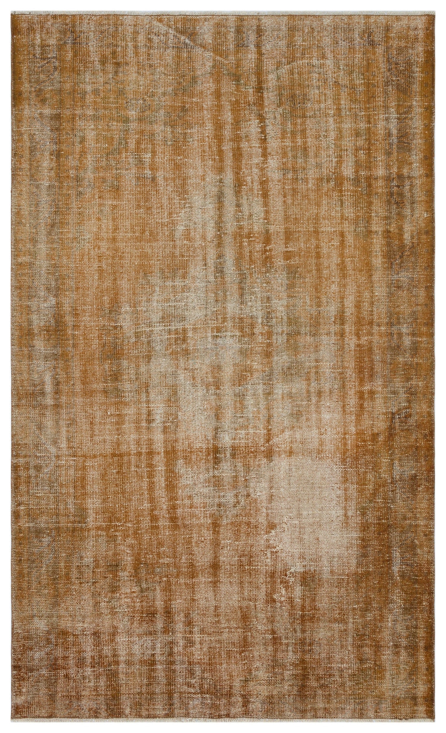 Atina Brown Vintage Wool Handmade Area Rug 4'9" x 9'2"