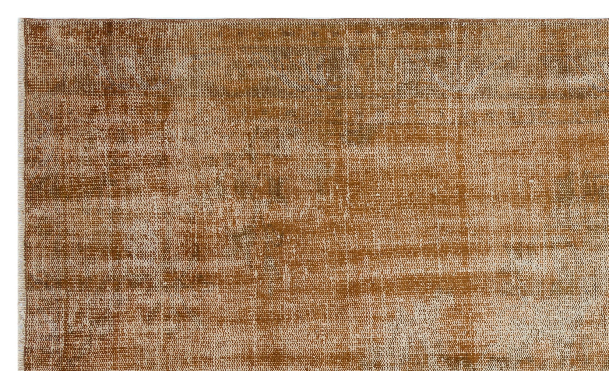 Atina Brown Vintage Wool Handmade Area Rug 4'9" x 9'2"