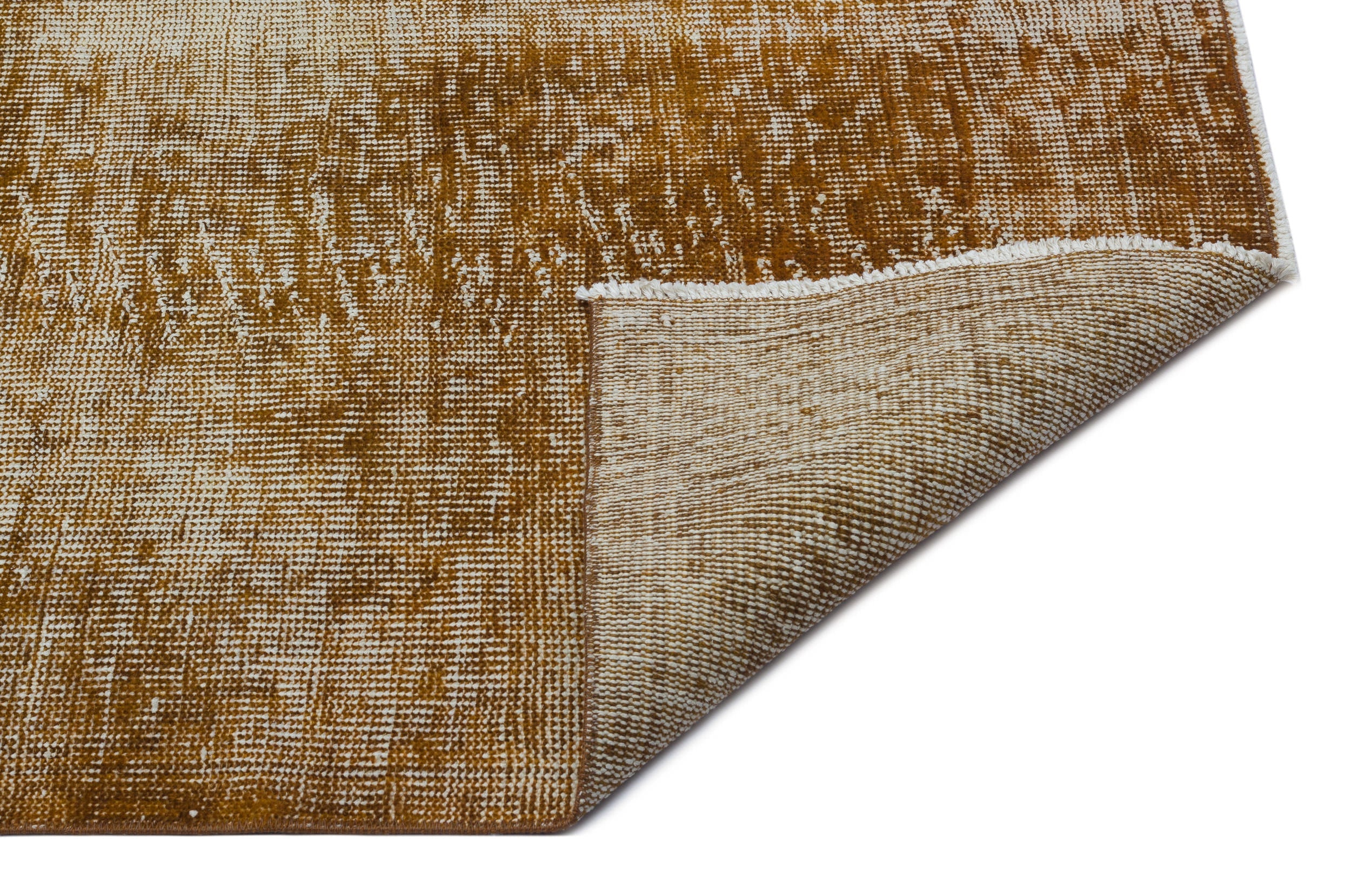 Atina Brown Vintage Wool Handmade Area Rug 6'1" x 9'2"