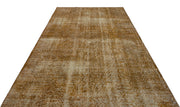 Atina Brown Vintage Wool Handmade Area Rug 6'1" x 9'2"