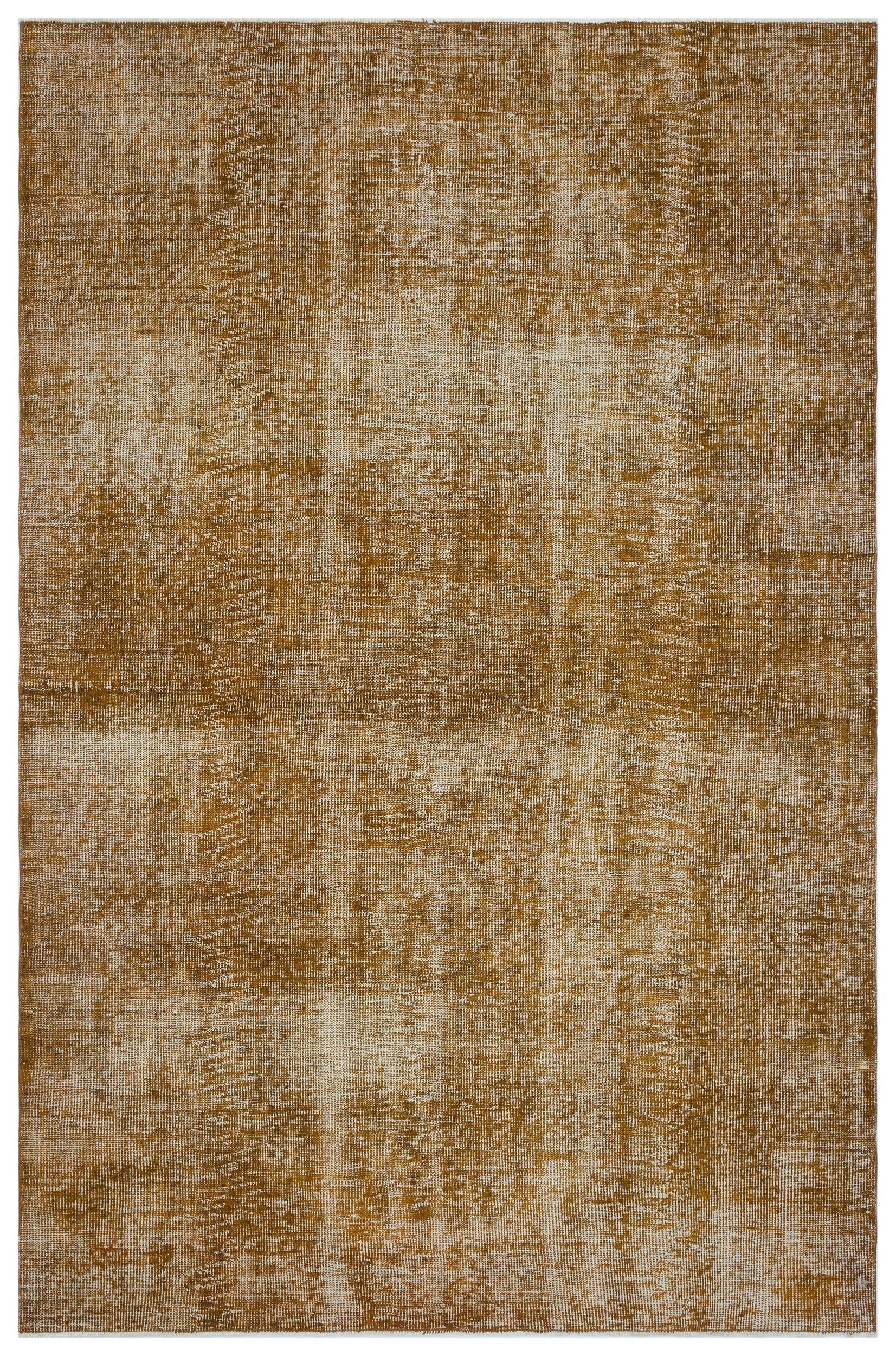 Atina Brown Vintage Wool Handmade Area Rug 6'1" x 9'2"