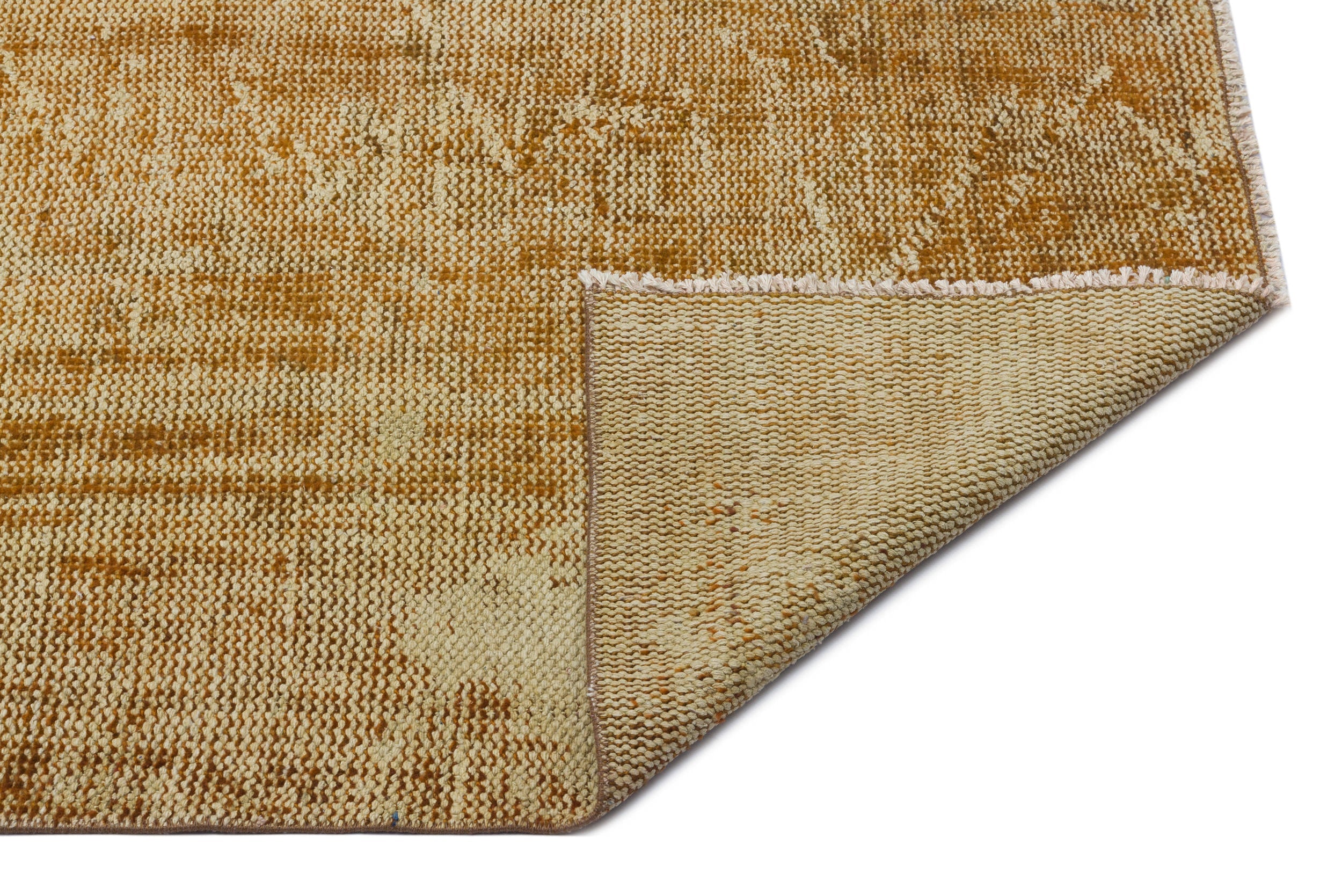 Atina Brown Vintage Wool Handmade Area Rug 5'11" x 8'8"