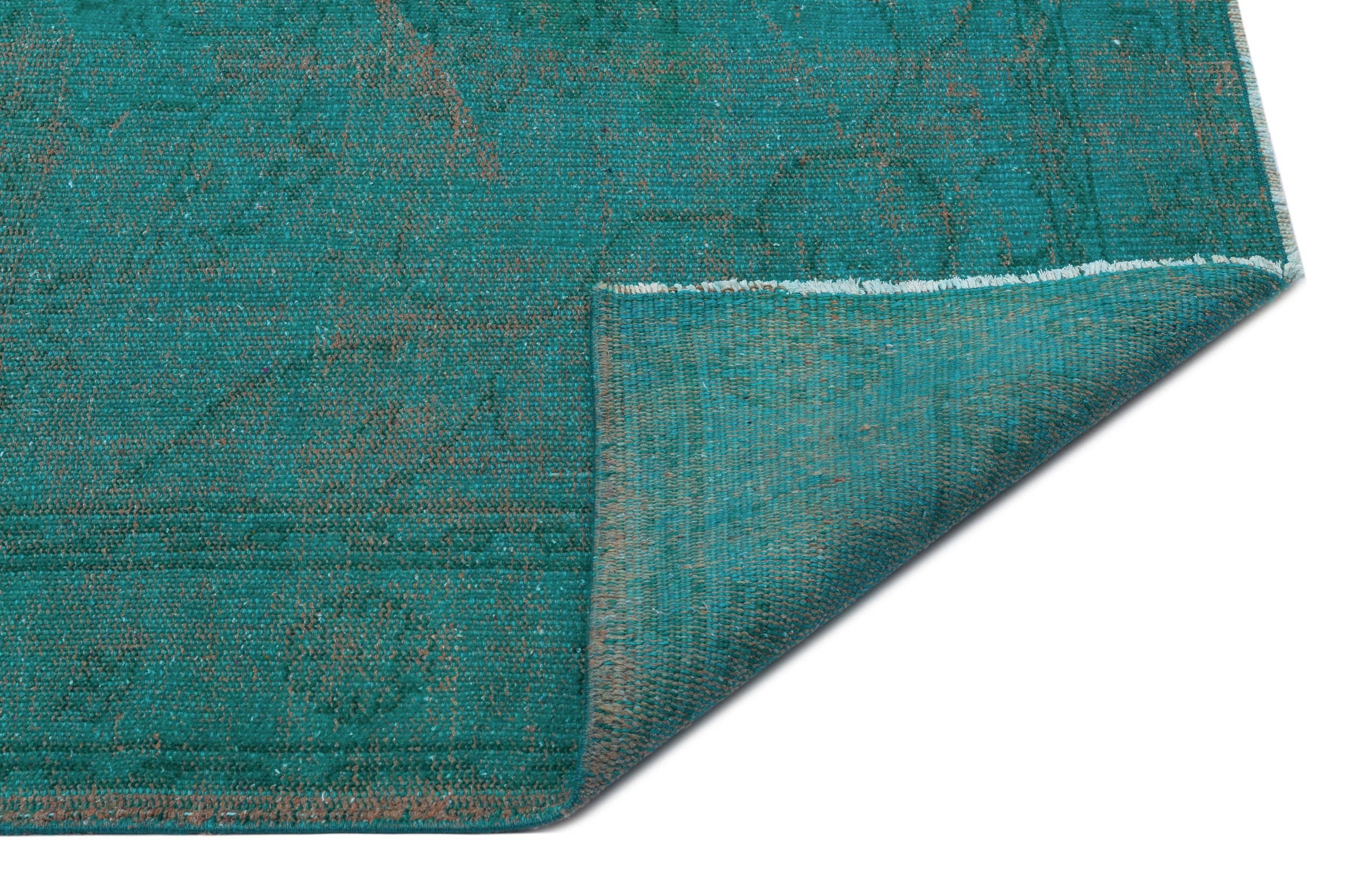 Atina Turquoise Vintage Wool Handmade Area Rug 4'1" x 11'2"