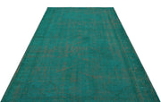 Atina Turquoise Vintage Wool Handmade Area Rug 4'1" x 11'2"