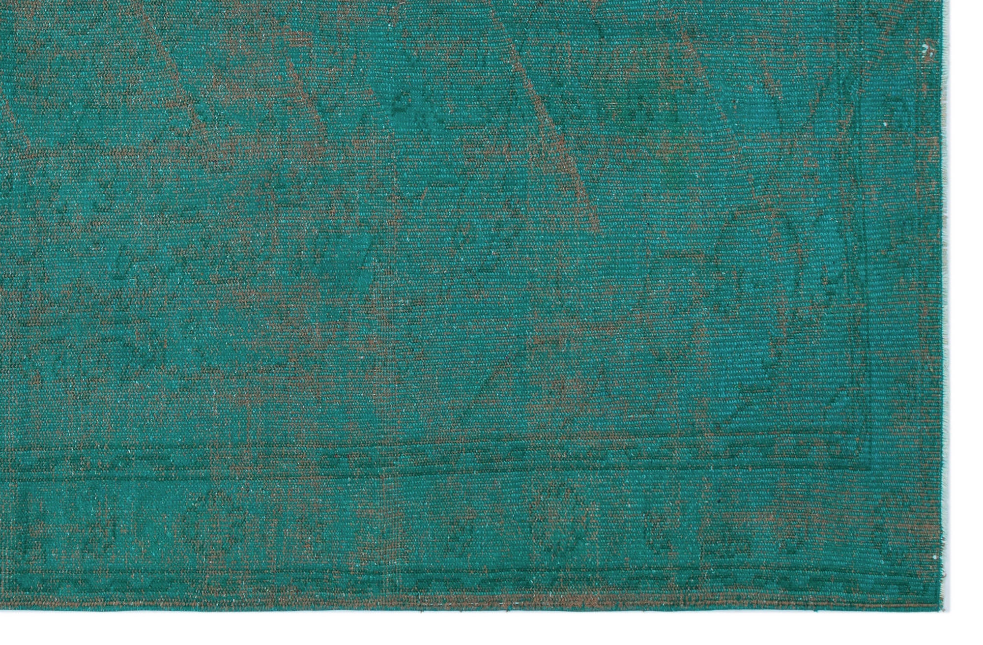 Atina Turquoise Vintage Wool Handmade Area Rug 4'1" x 11'2"
