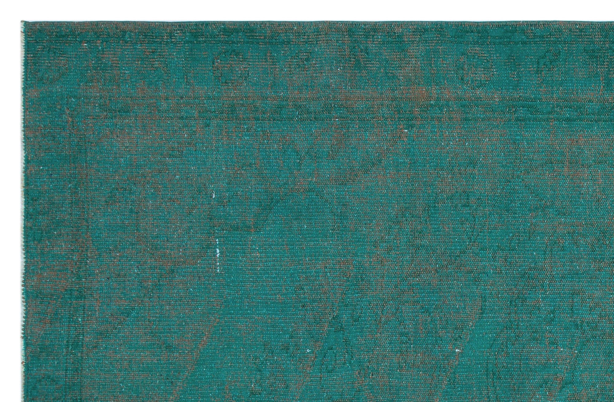 Atina Turquoise Vintage Wool Handmade Area Rug 4'1" x 11'2"