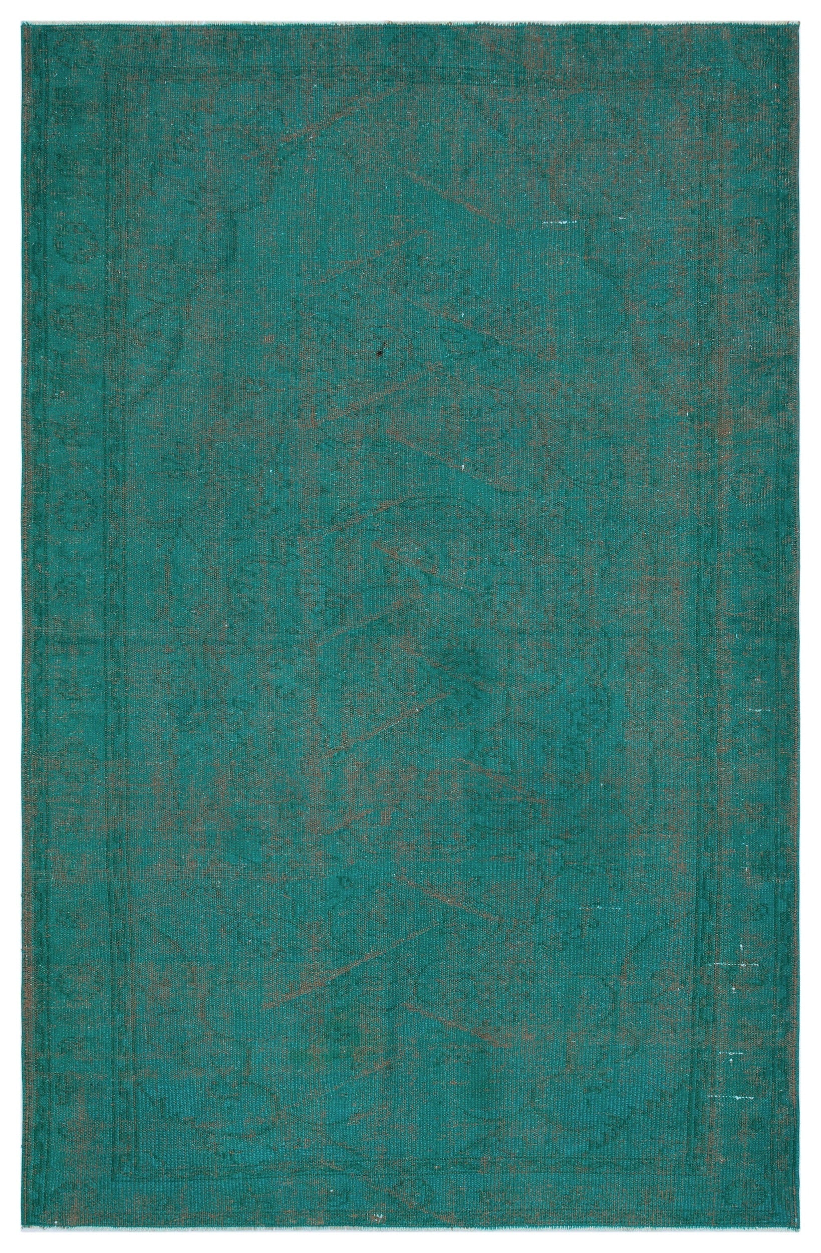 Atina Turquoise Vintage Wool Handmade Area Rug 4'1" x 11'2"