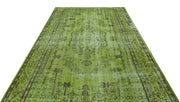 Atina Green Vintage Wool Handmade Area Rug 6'4" x 9'5"