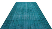 Atina Turquoise Vintage Wool Handmade Area Rug 6'5" x 9'3"