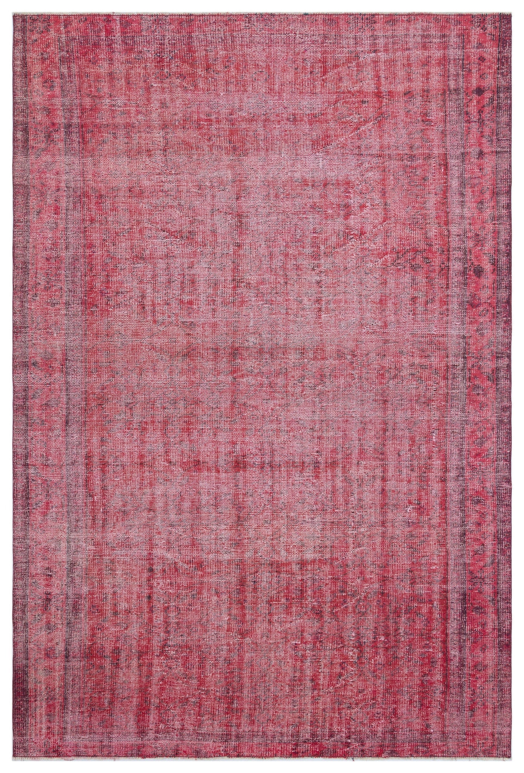 Atina Red Vintage Wool Handmade Area Rug 5'9" x 8'8"