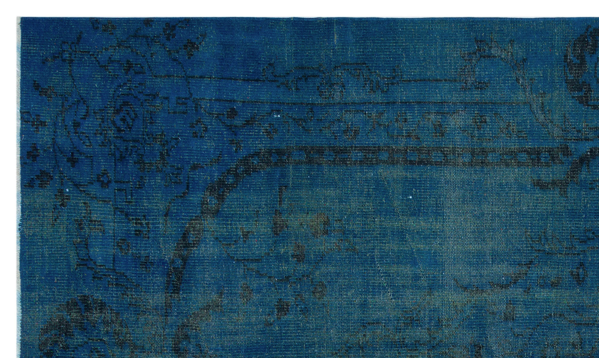 Atina Turquoise Vintage Wool Handmade Area Rug 5'8" x 9'7"