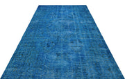 Atina Blue Vintage Wool Handmade Area Rug 5'10" x 10'2"