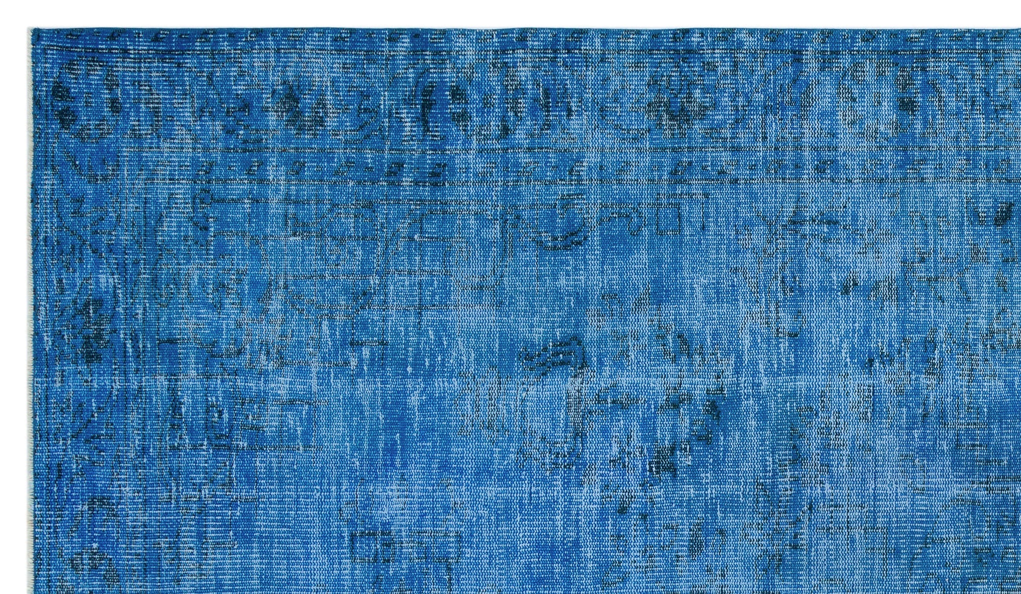Atina Blue Vintage Wool Handmade Area Rug 5'10" x 10'2"