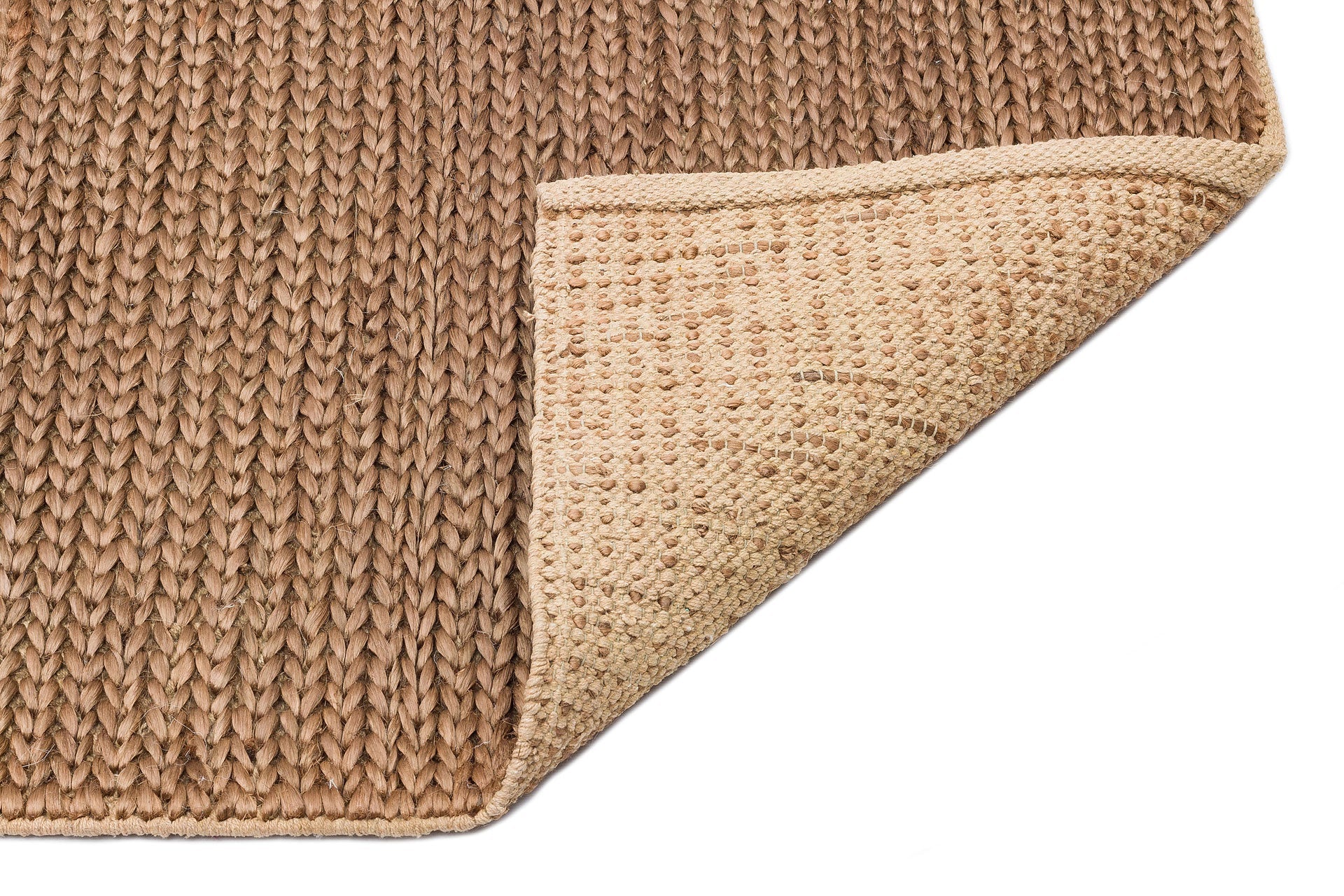Handmade Jute Rug – Brown Modern Natural Fiber Carpet | Soft Texture, Easy Clean