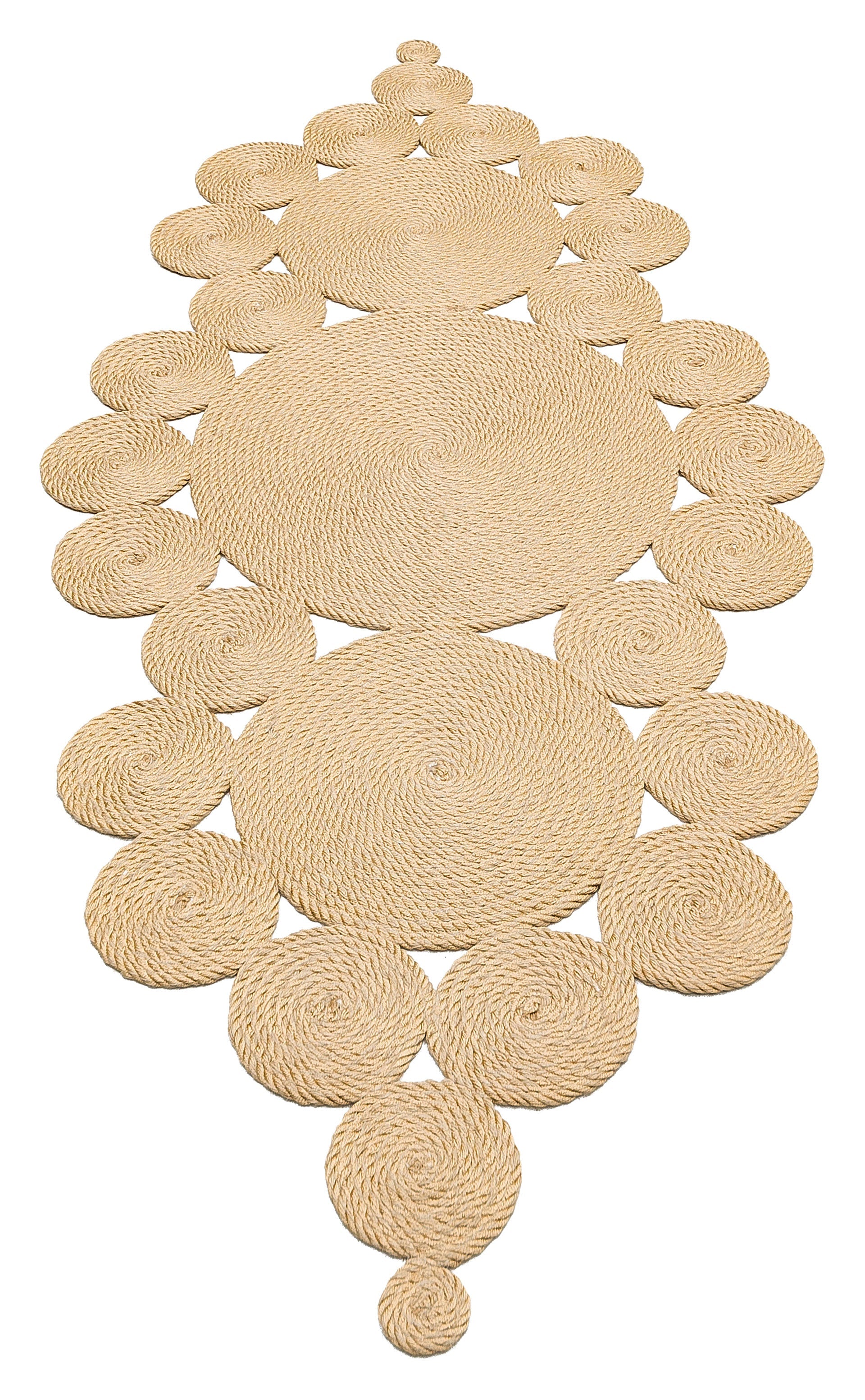 Cotton Jute Rug - Modern Beige Area Rug | Washable Non Slip Flatweave Design
