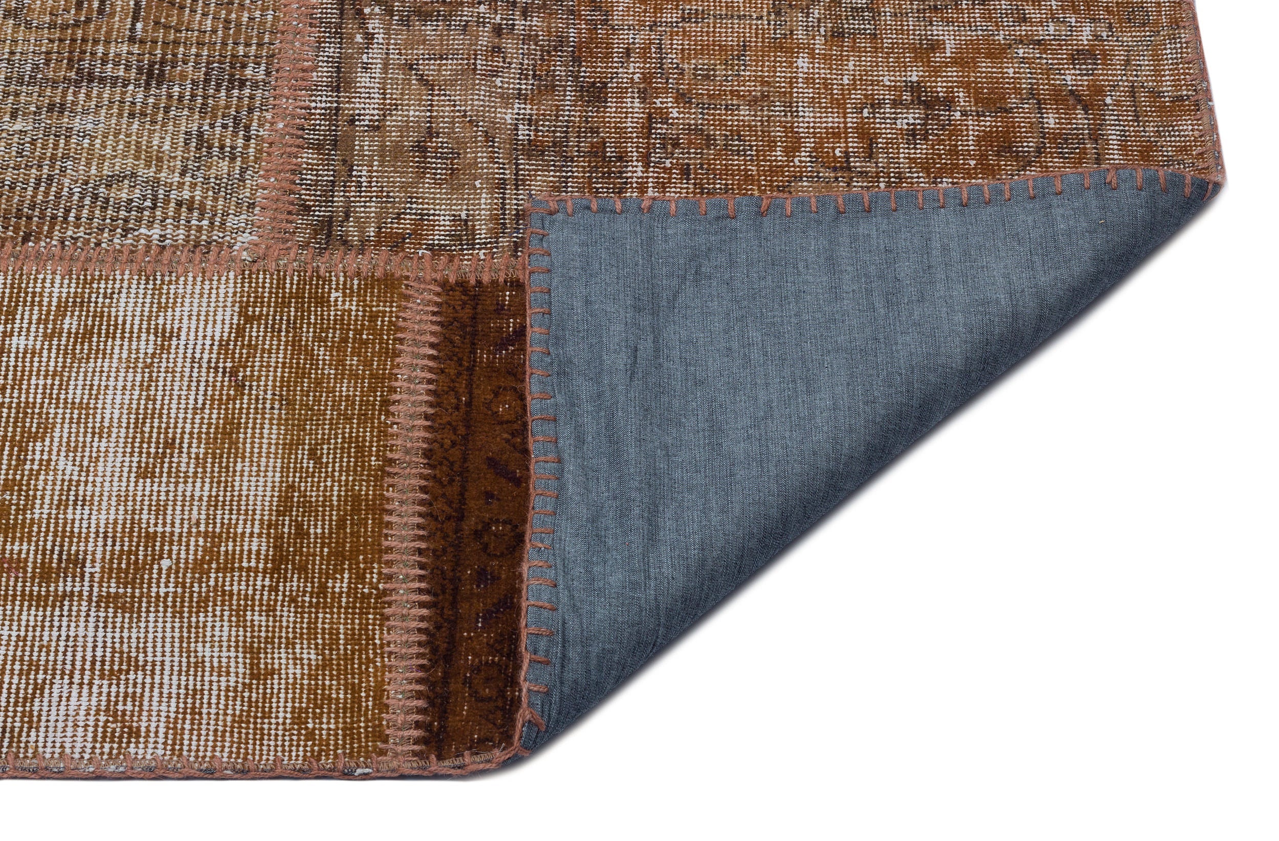 Iskece Brown Vintage Wool Handmade Area Rug 9'1" x 12'0"