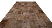 Iskece Brown Vintage Wool Handmade Area Rug 9'1" x 12'0"