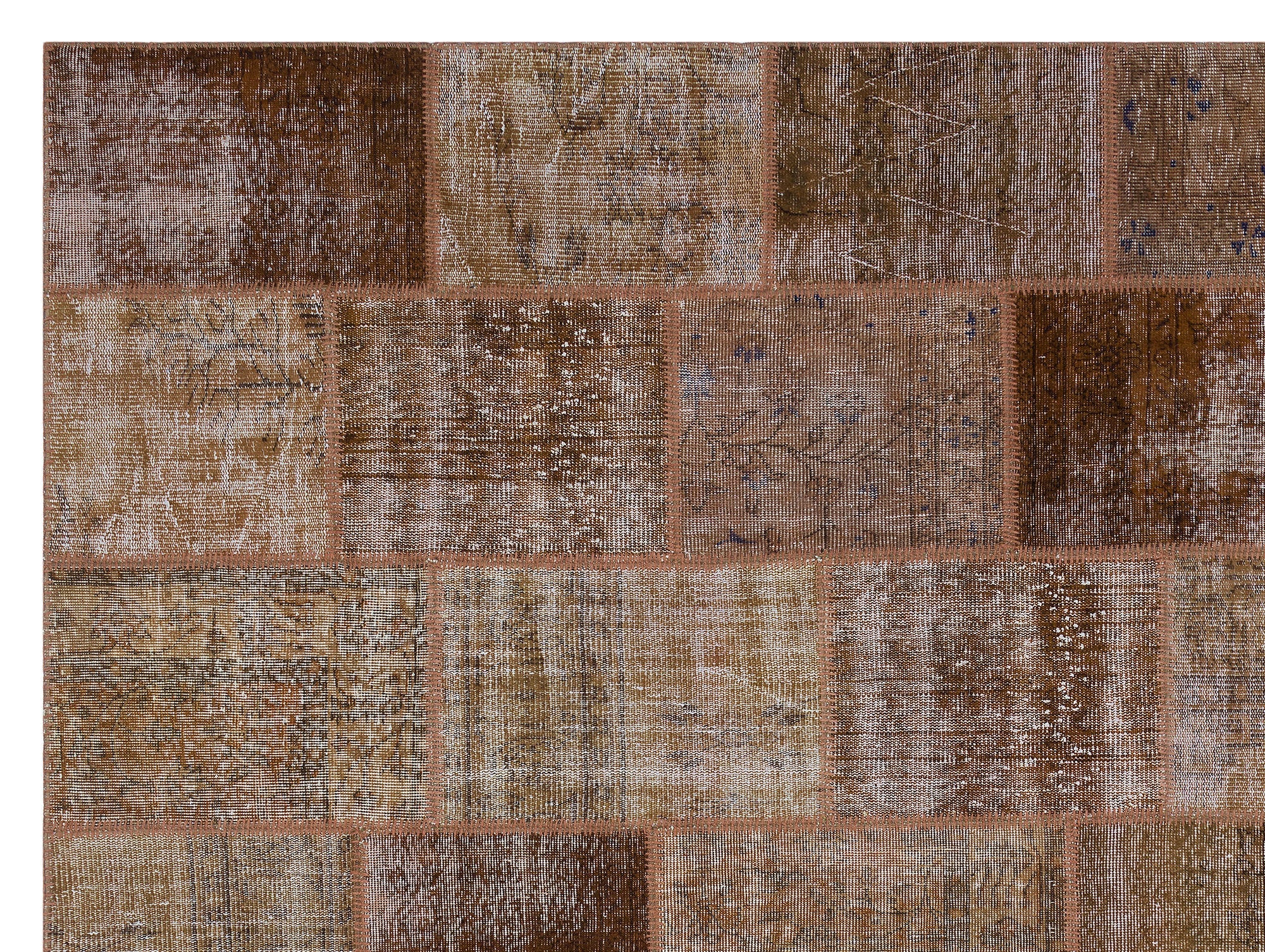 Iskece Brown Vintage Wool Handmade Area Rug 9'1" x 12'0"