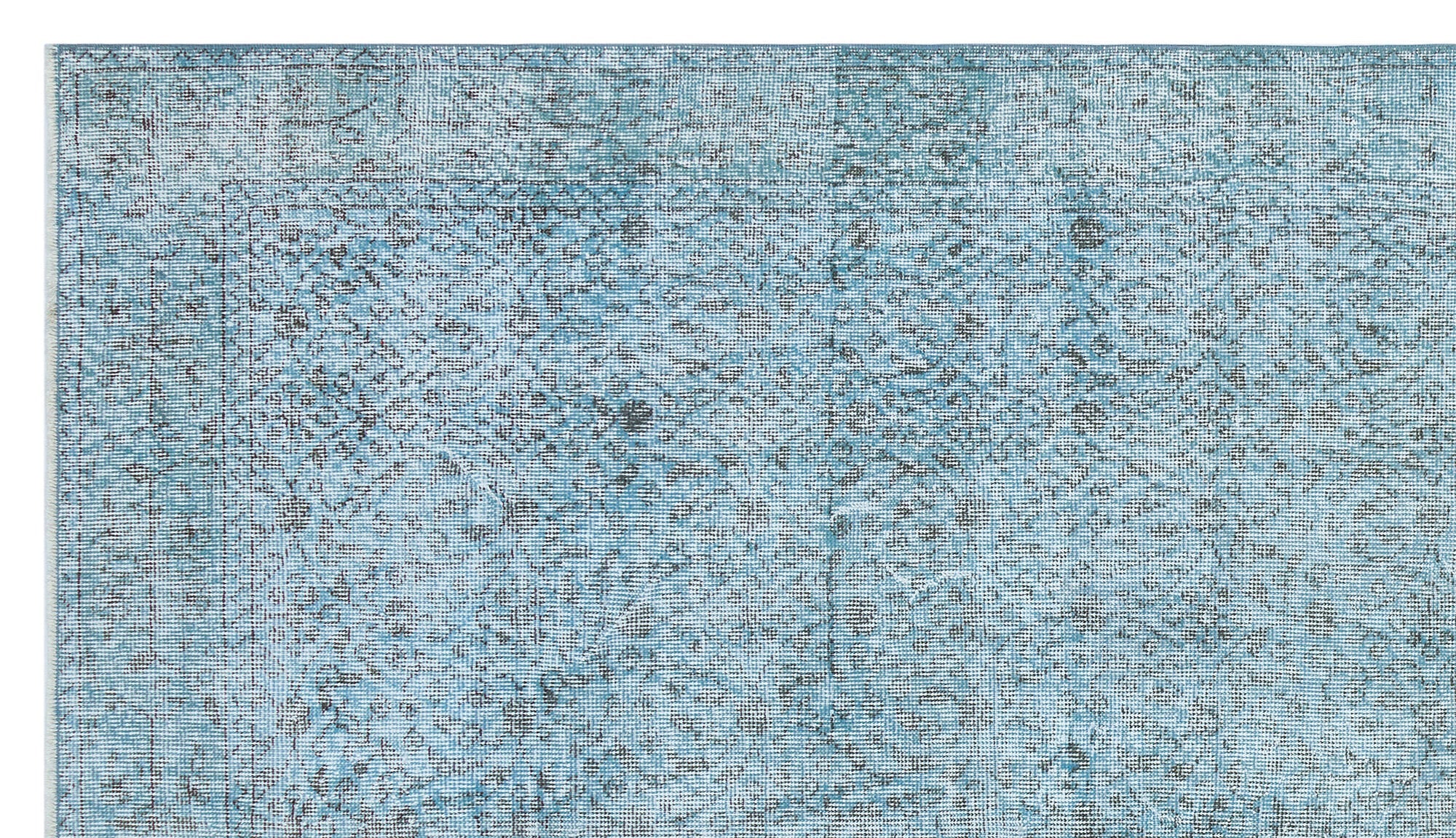 Atina Blue Vintage Wool Handmade Area Rug 5'5" x 9'5"