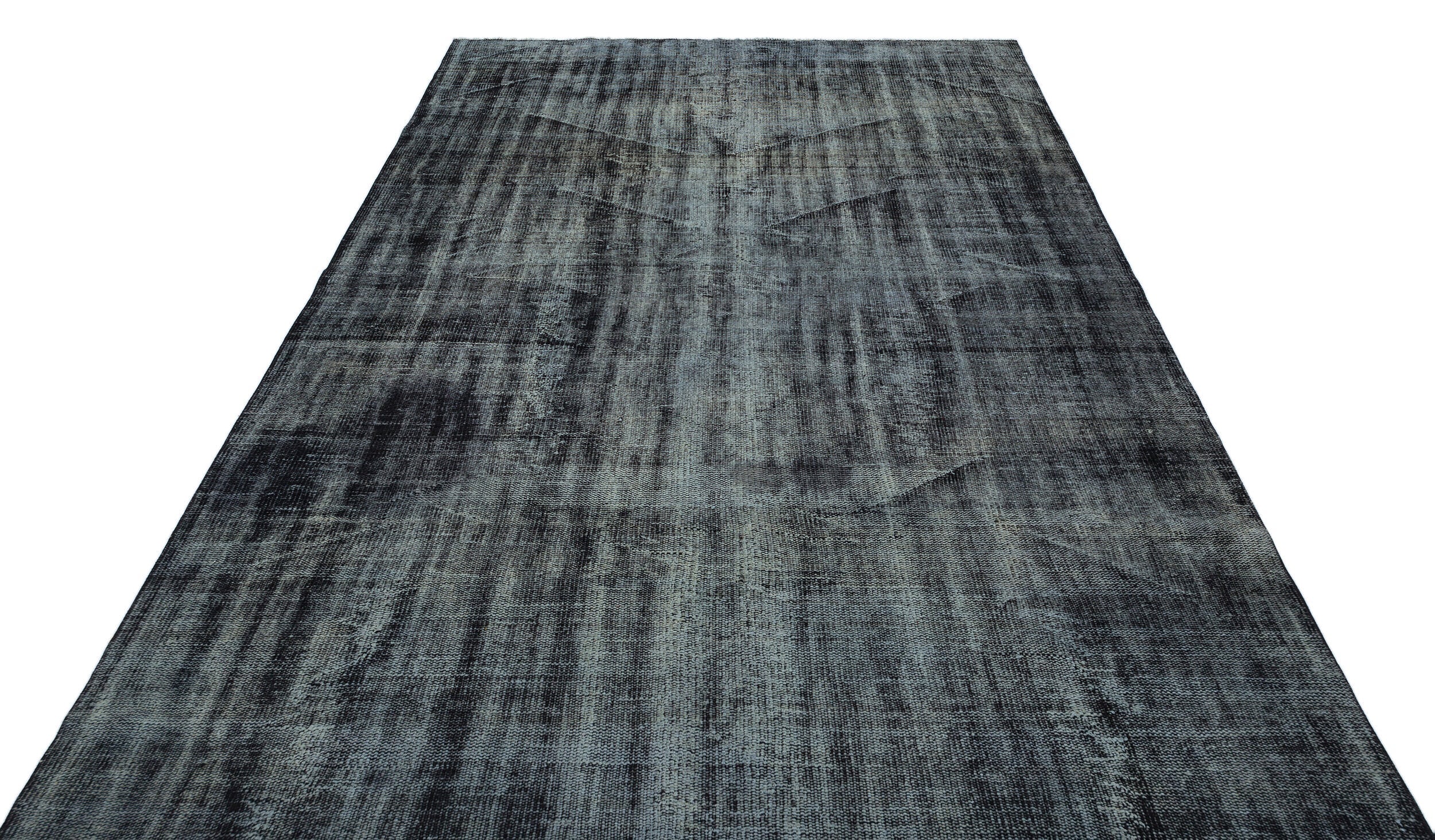 Atina Grey Vintage Wool Handmade Area Rug 6'7" x 9'2"