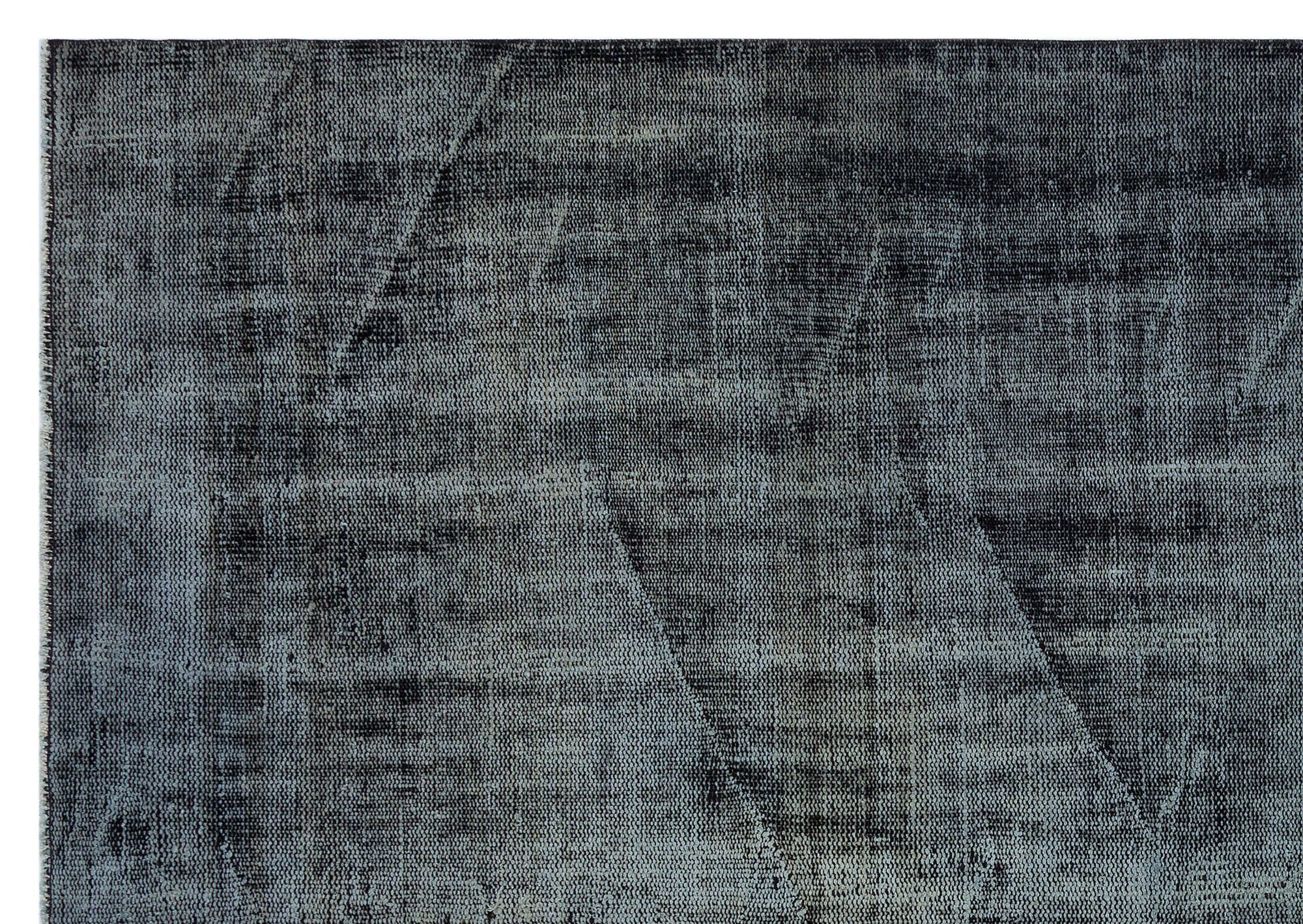 Atina Grey Vintage Wool Handmade Area Rug 6'7" x 9'2"