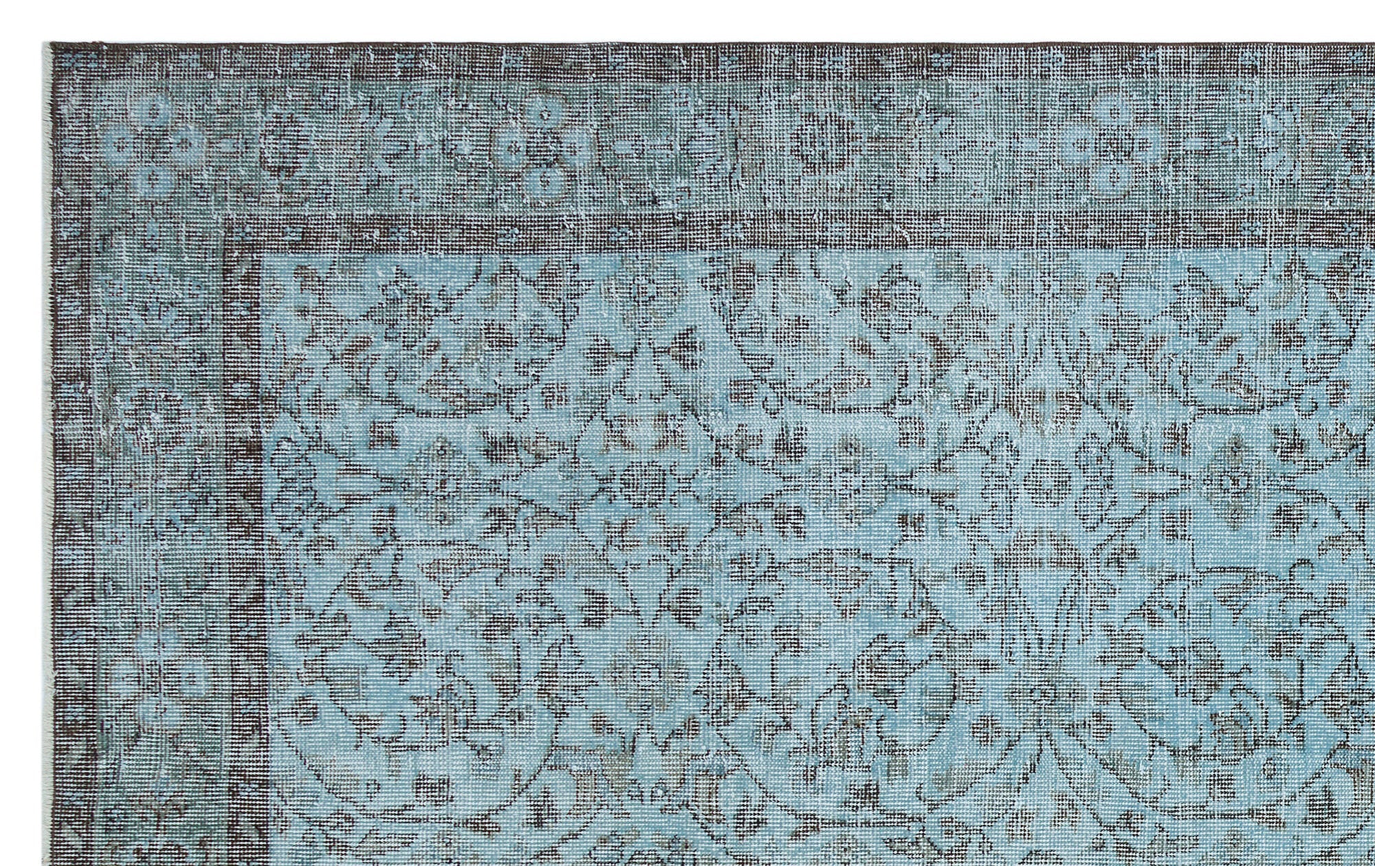 Atina Blue Vintage Wool Handmade Area Rug 6'2" x 9'8"