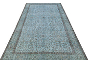 Atina Blue Vintage Wool Handmade Area Rug 5'7" x 9'1"